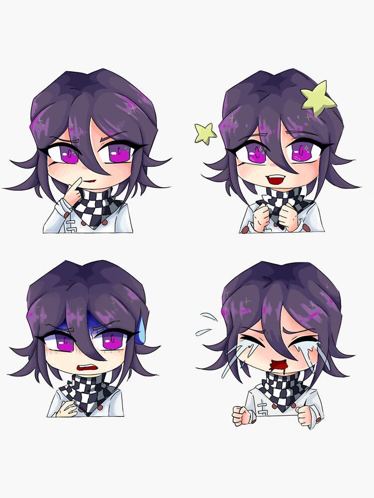 "Kokichi Ouma chibi" Sticker by Venunx | Redbubble