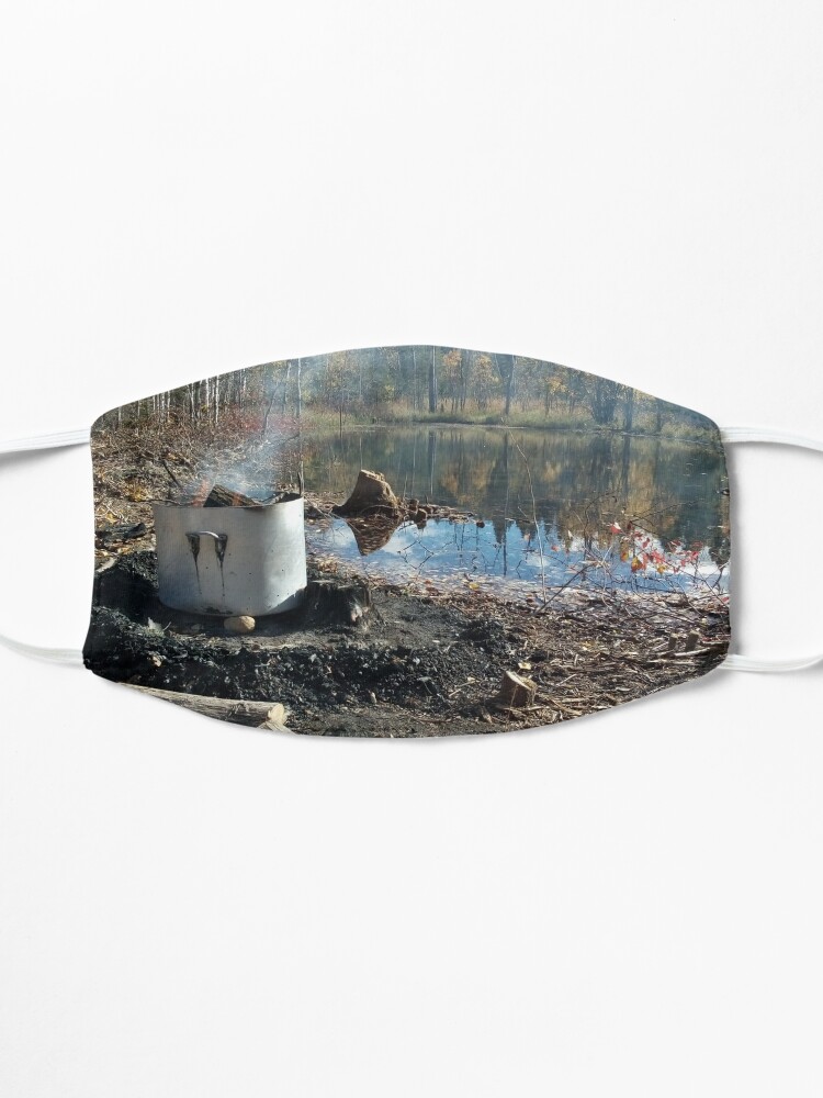 Alternate view of Autumnal drum fire by the lake horizontal Mask