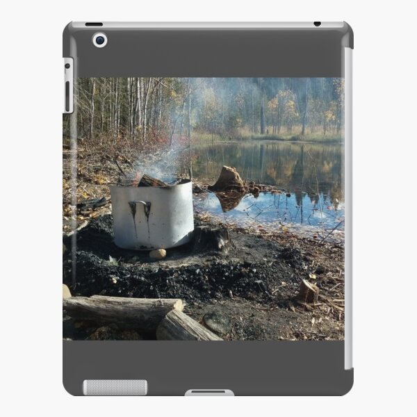 Autumnal drum fire by the lake horizontal iPad Snap Case