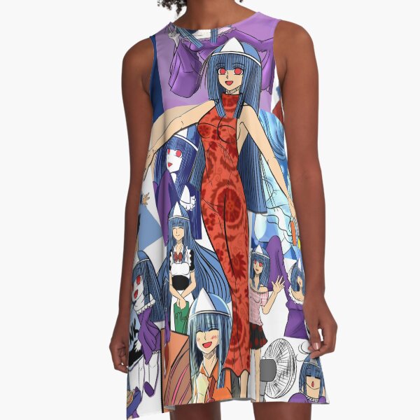Oh My Ghost Maya Collage A-Line Dress