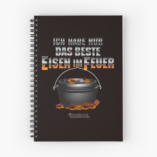 Item preview, Dutch Oven iron in the fire designed and sold by Spassprediger.