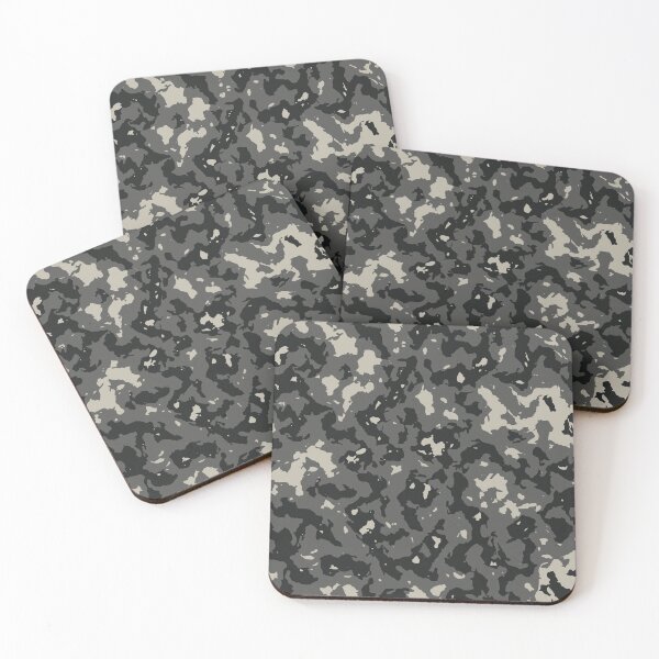 Item preview, Gray Camo Palette Knife Camouflage Patterns in Grey Shades and Black designed and sold by ShopieHome.