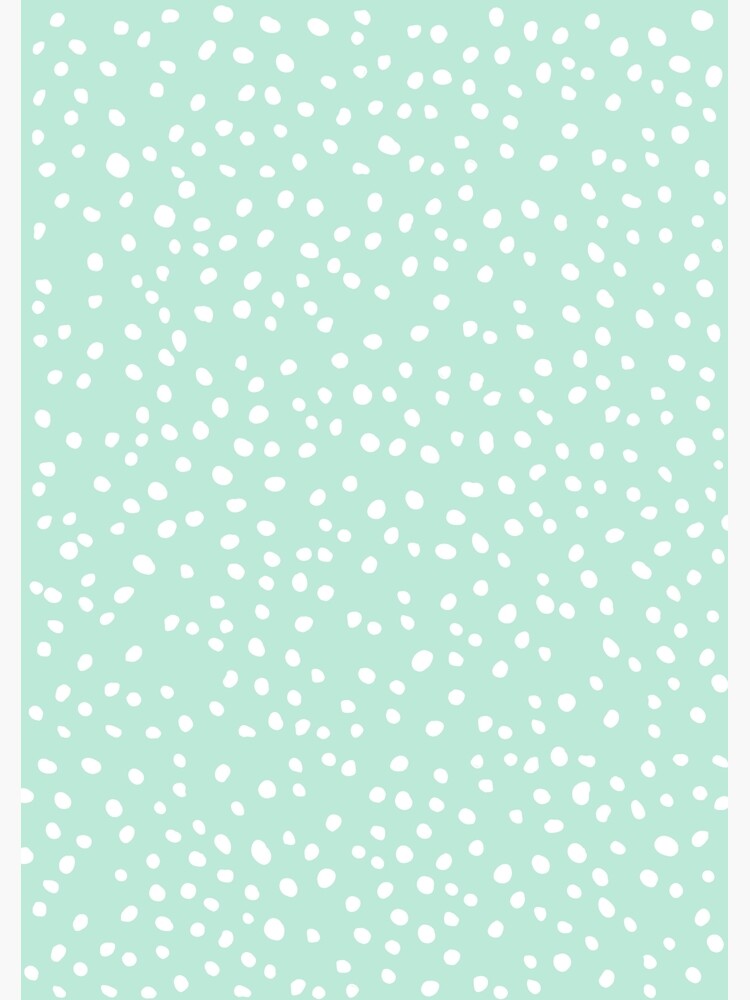 Pastel Mint Green Aesthetic Dalmation Dots Poster By Millafrlan   Flat,750x,075,f Pad,750x1000,f8f8f8 