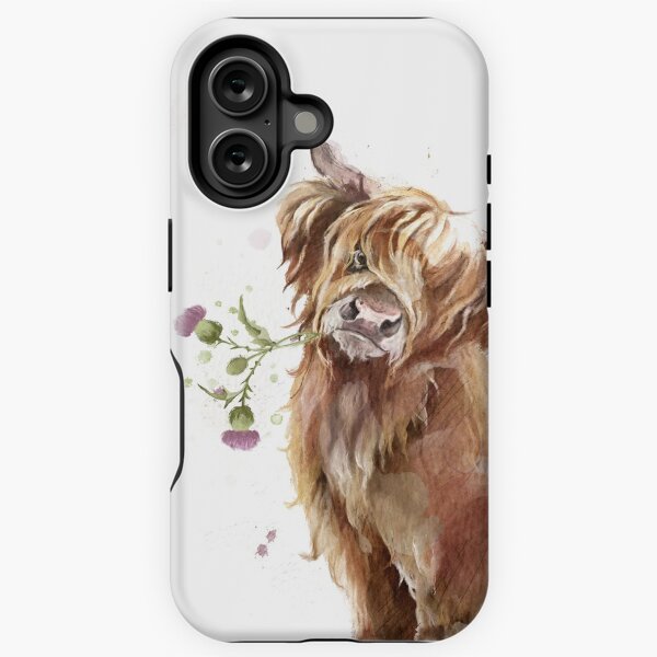 Vista previa del artículo con la obra «Highland Cow», diseñado y vendido por AmeliaPlayer.