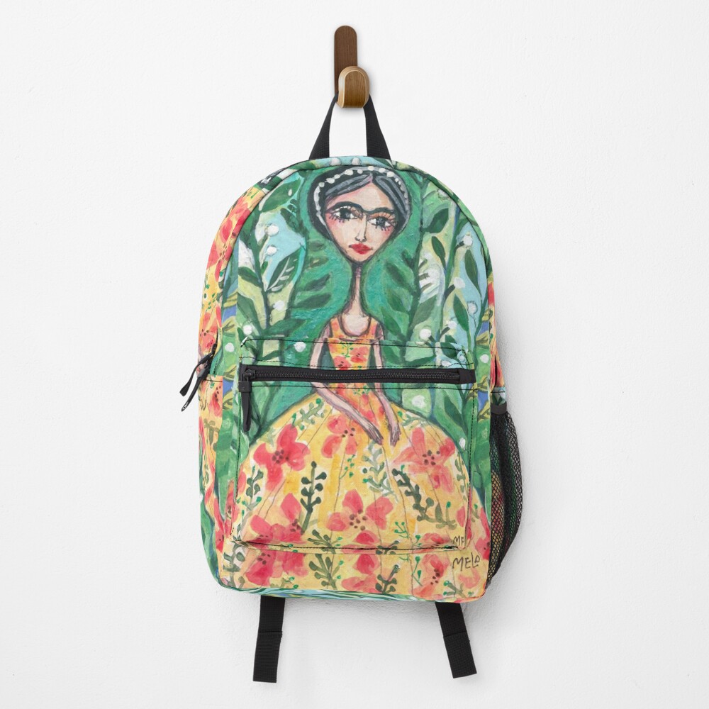 Frida's Yellow Dress - Frida Kahlo by MeloEarth Backpack