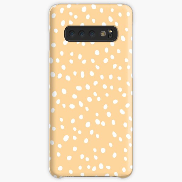 Pastel Yellow Orange Aesthetic Dalmation Dots Samsung Galaxy Snap Case