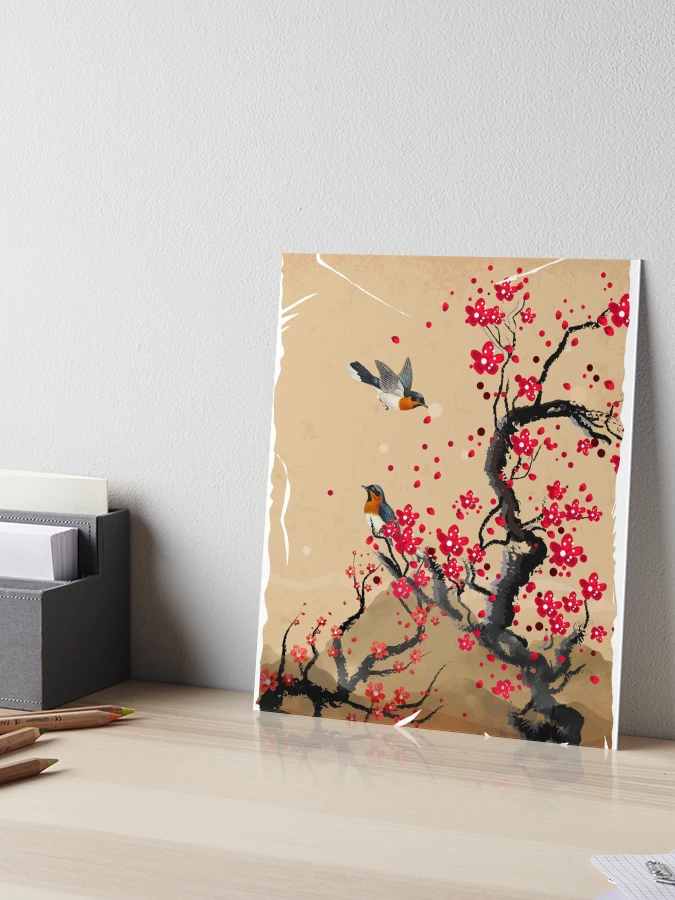 Japanese Woodblock Inspired Retro Vintage Art Design