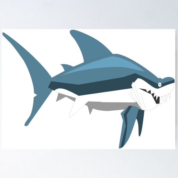 Item preview, shark print, cards and posters designed and sold by joblogs.