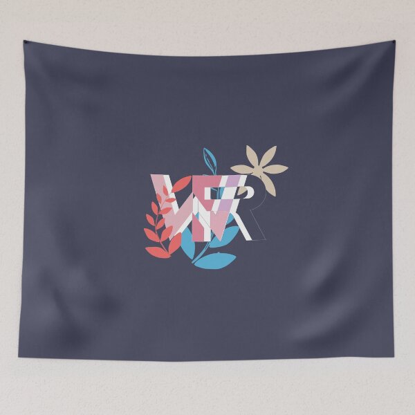 Item preview, Floral Typographic Monogram designed and sold by HGEEK.
