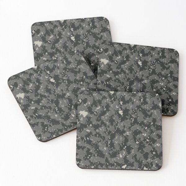Item preview, Gray Camo Rough Pastels Camouflage Patterns in Grey Shades and Black designed and sold by ShopieHome.