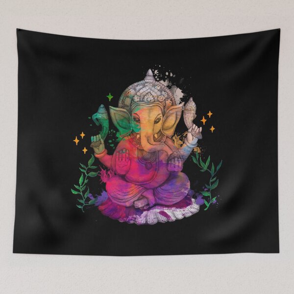 Item preview, Elephant God Ganesha In Watercolor Style Colors designed and sold by NomYen ..