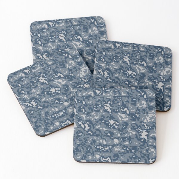 Item preview, Winter Camo Glass Blocks Camouflage Patterns in Blue Shades designed and sold by ShopieHome.
