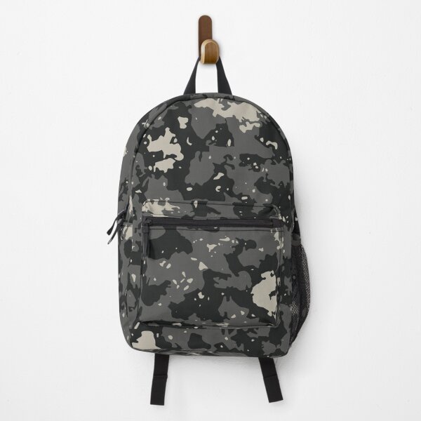 Item preview, Gray Camouflage Glass Canvas Camo Patterns in Grey Shades and Black designed and sold by ShopieHome.