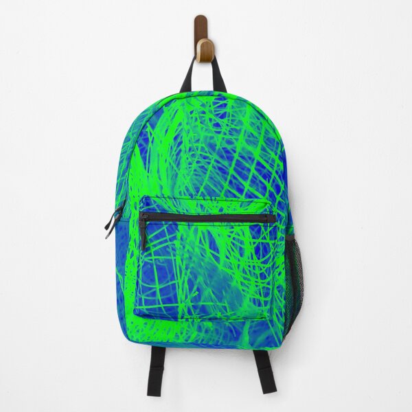 Item preview, Neon Green Blue Mesh Pattern designed and sold by wildjellybeans.
