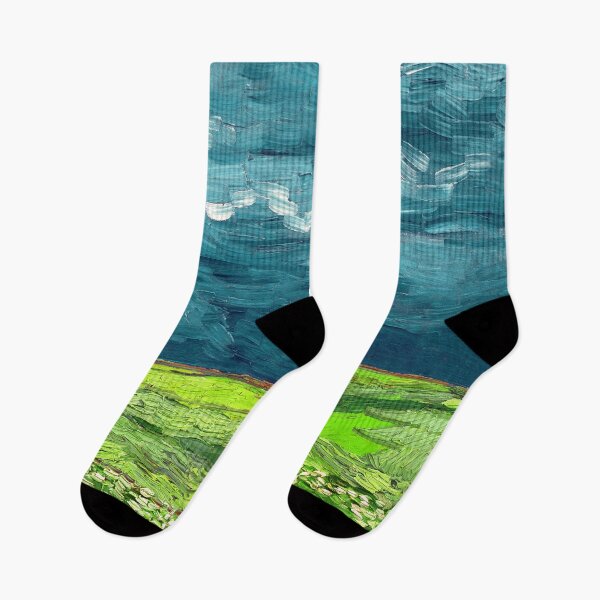 Item preview, wheatfield under thunderclouds Van Gogh (new color edit) designed and sold by DejaVuStudio.
