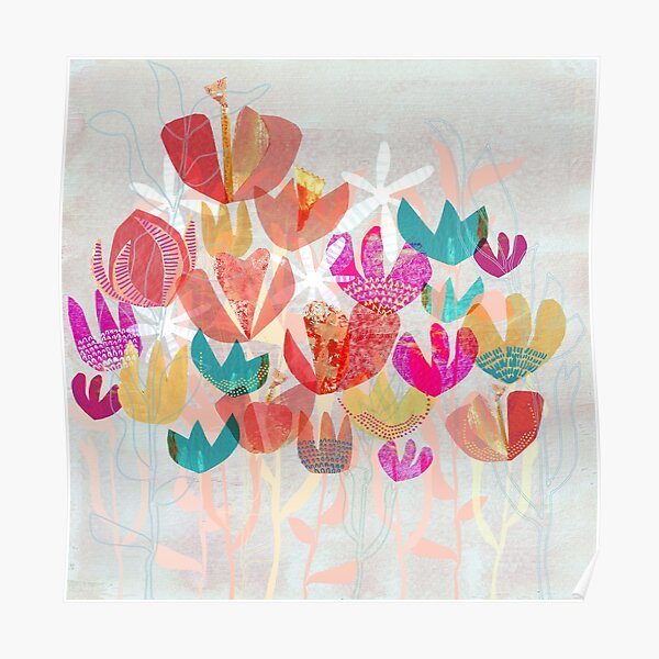 Floral Garden Collage Poster