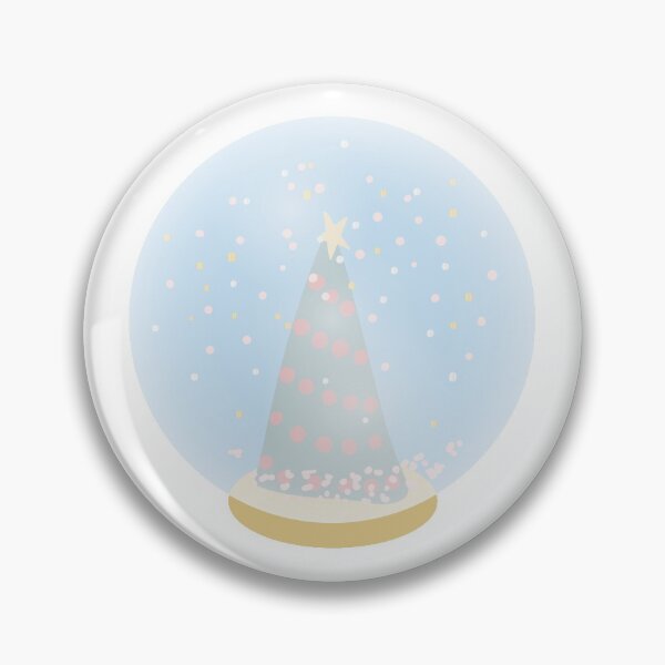 Item preview, blue snowglobe with pastel christmas tree designed and sold by rysunki-malunki.