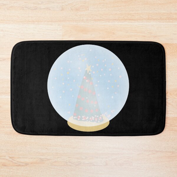 Item preview, blue snowglobe with pastel christmas tree designed and sold by rysunki-malunki.