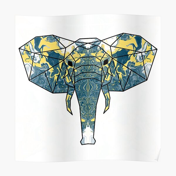 Geometric Elephant Posters for Sale | Redbubble Geometric Elephant Posters for Sale | Redbubble