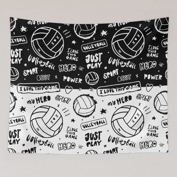 Item preview, volleyball pattern #2bw designed and sold by SportArtGame2.