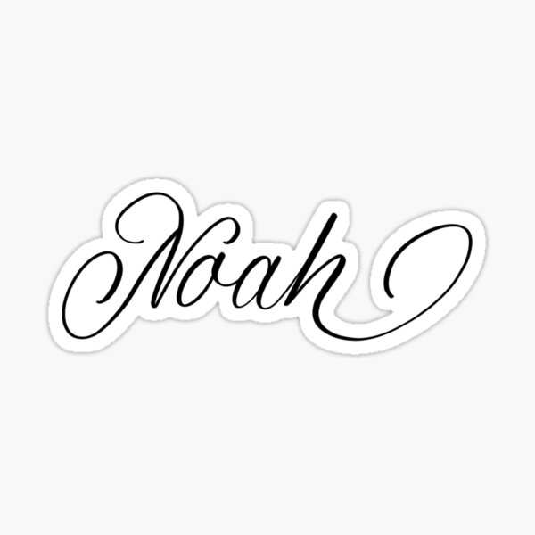 "Custom Calligraphy Name: Noah" Sticker by the-rose-zone | Redbubble