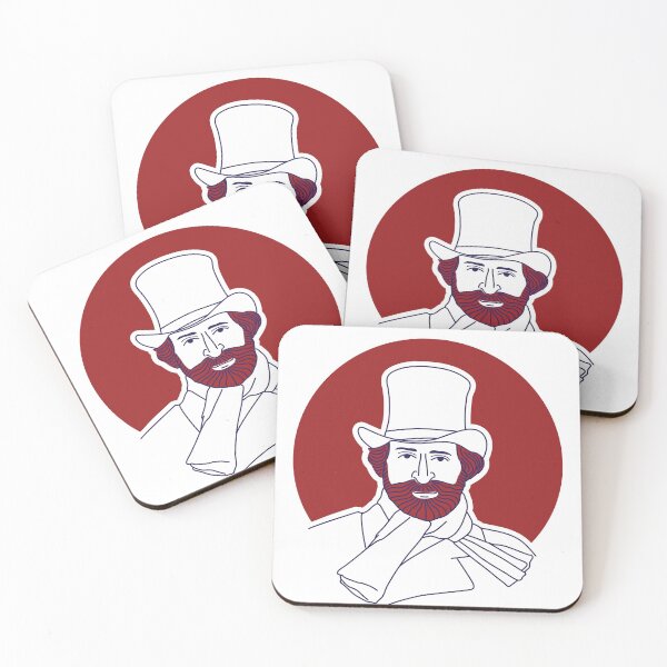 Item preview, Giuseppe Verdi minimalist line art portrait designed and sold by OpeRadar.