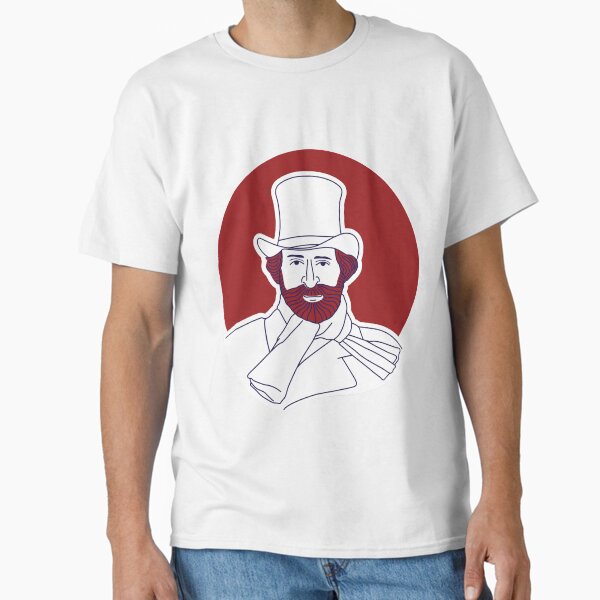 Giuseppe Verdi minimalist line art portrait Classic T-Shirt