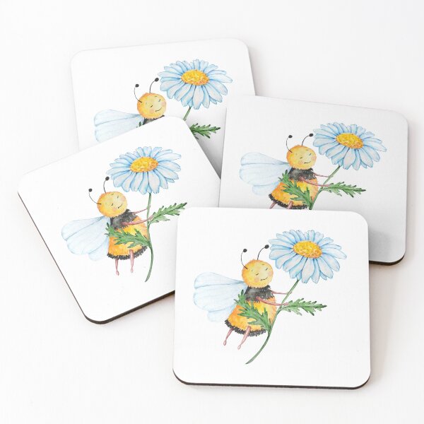 Item preview, Honey Bee and flower chamomile designed and sold by SvetlanaArt.