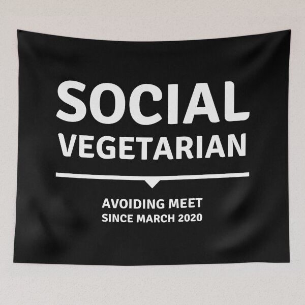 Item preview, Social Vegetarian — Avoids Meet Funny Design for Introverts and Autistics designed and sold by Nathalie Aynié.