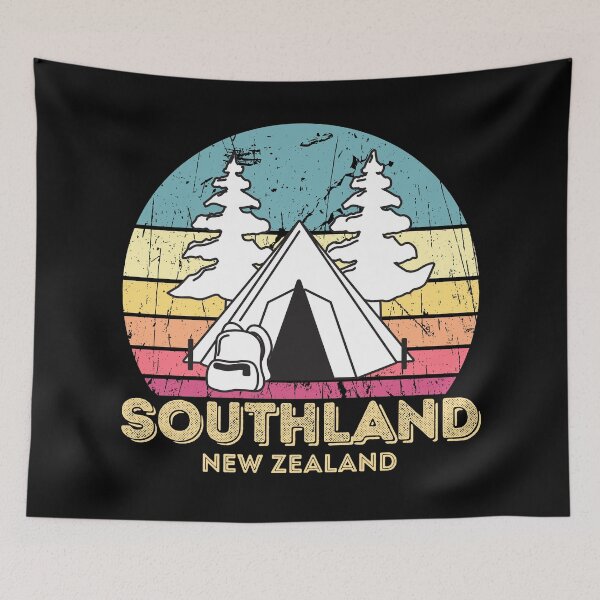 Item preview, Southland New Zealand camping designed and sold by good vibes clothing.