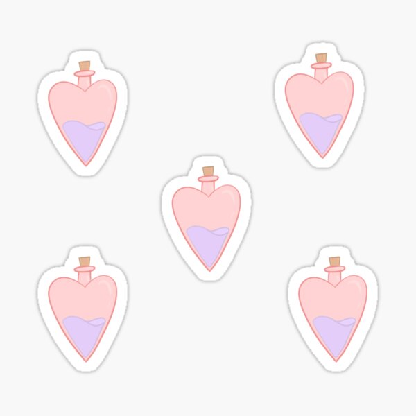 Pink Love potion - Cute Wizard Spells Sticker