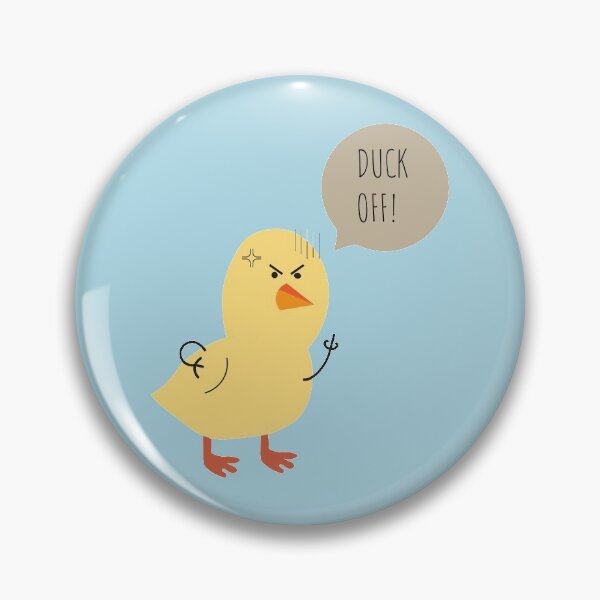 Item preview, Angry Irritated Funny Duck Off Middle Finger Cartoon designed and sold by Sour Soul.