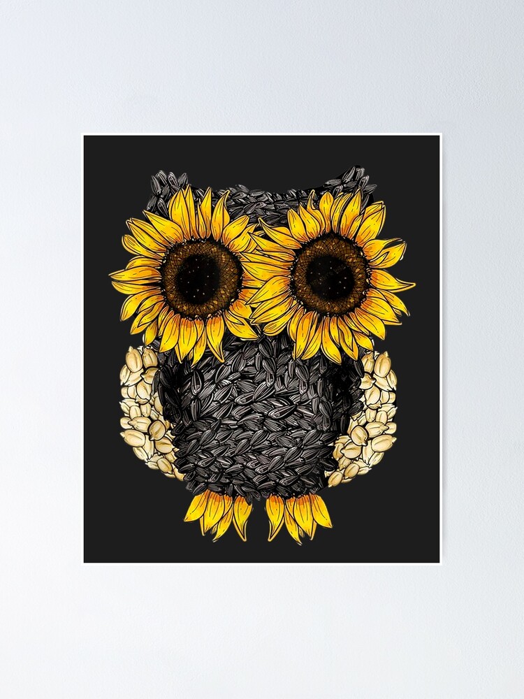 Owl Sunflower Funny Owl Lover Sunflower Vintage 