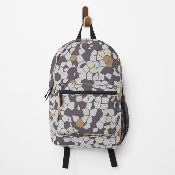 Item preview, Mosaic Camouflage Stained Glass Patterns in Gray and Beige on Light Gray designed and sold by ShopieHome.