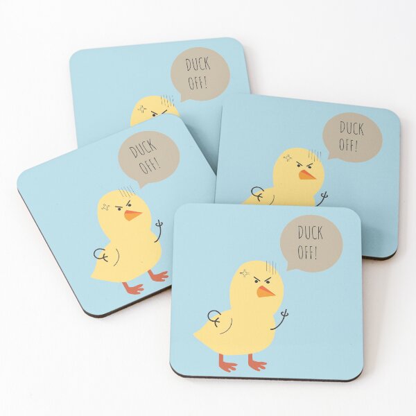 Item preview, Angry Irritated Funny Duck Off Middle Finger Cartoon designed and sold by Sour Soul.