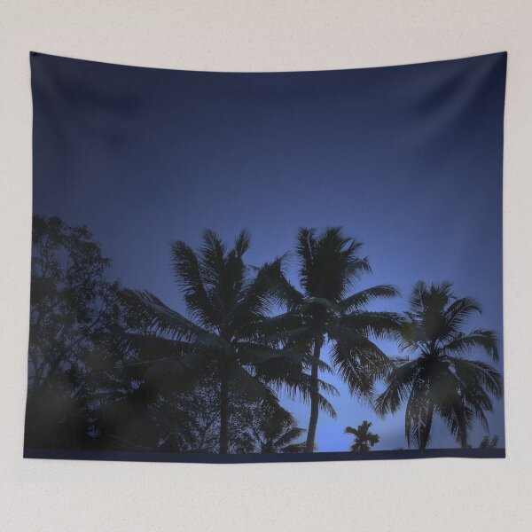 Item preview, Vintage Tropical Coconut Palm Trees Night Moonlight designed and sold by worldways.