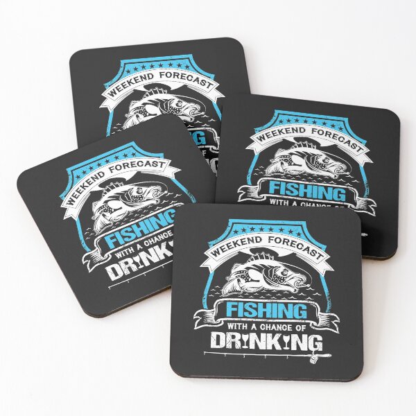 Item preview, Weekend forecast, fishing with a chance of drinking. Funny gift idea for men or women who drink while fishing.  designed and sold by BRtisticDesigns.