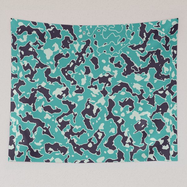 Item preview, Mint Green Camouflage Palette Knife Patterns in Mint Green Shades designed and sold by ShopieHome.