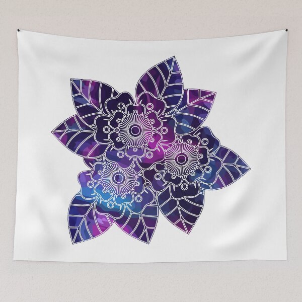 Item preview, Floral pattern purple mandala designed and sold by djal-lk.