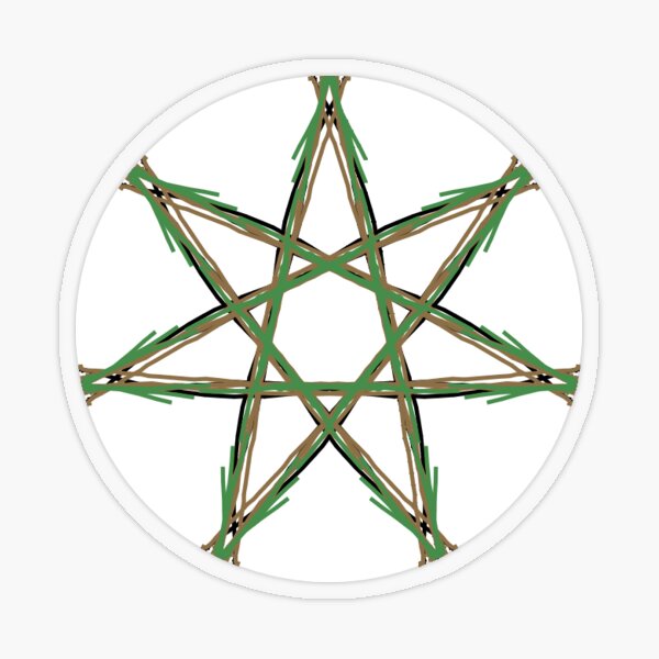 Silver Heptagram Elven Star Pendant Necklace, Septagram