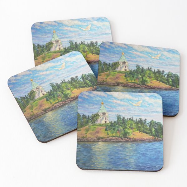 Item preview, White dove over Saint Nicholas' Skete, Valaam. designed and sold by Anthropolog.