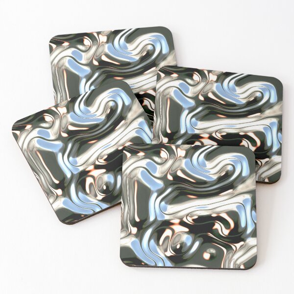 Item preview, Liquid Flow (Futuristic Decorative Pattern - Liquid Metal) designed and sold by SassyClassyMe.