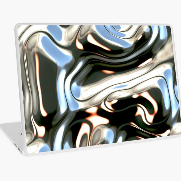 Liquid Flow (Futuristic Decorative Pattern - Liquid Metal) Laptop Skin