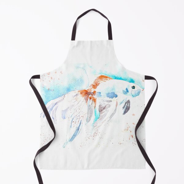 Item preview, white and orange beautiful fish designed and sold by DaryaGeft.