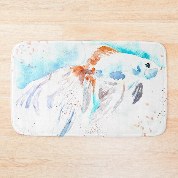 Item preview, white and orange beautiful fish designed and sold by DaryaGeft.