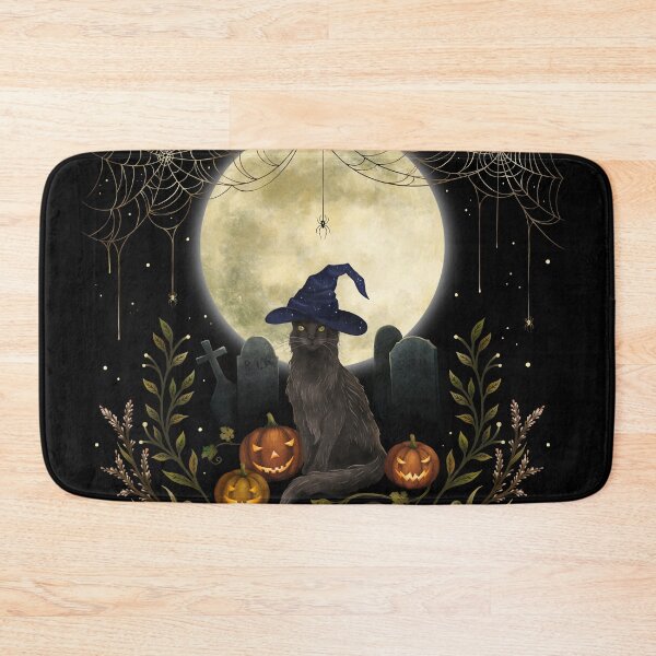Item preview, The Black Cat on Halloween Night designed and sold by episodicDrawing.