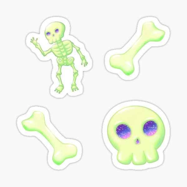 Skeleton and Bones Art Set Sticker