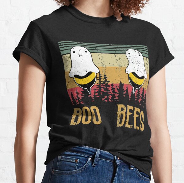 Boo Bienen lustige Retro Vintage Halloween Bienen Geister Classic T-Shirt