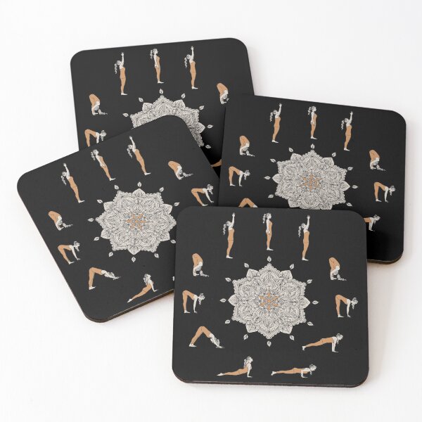 Item preview, Sun Salutation A Yoga Mandala Line Art designed and sold by sierratruong.