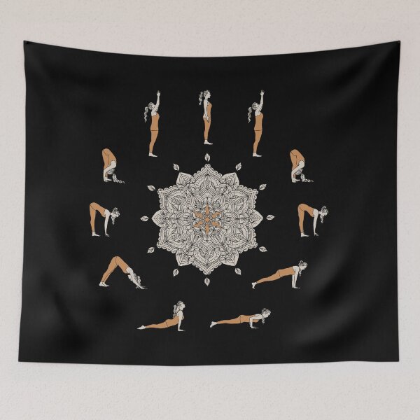 Item preview, Sun Salutation A Yoga Mandala Line Art designed and sold by sierratruong.